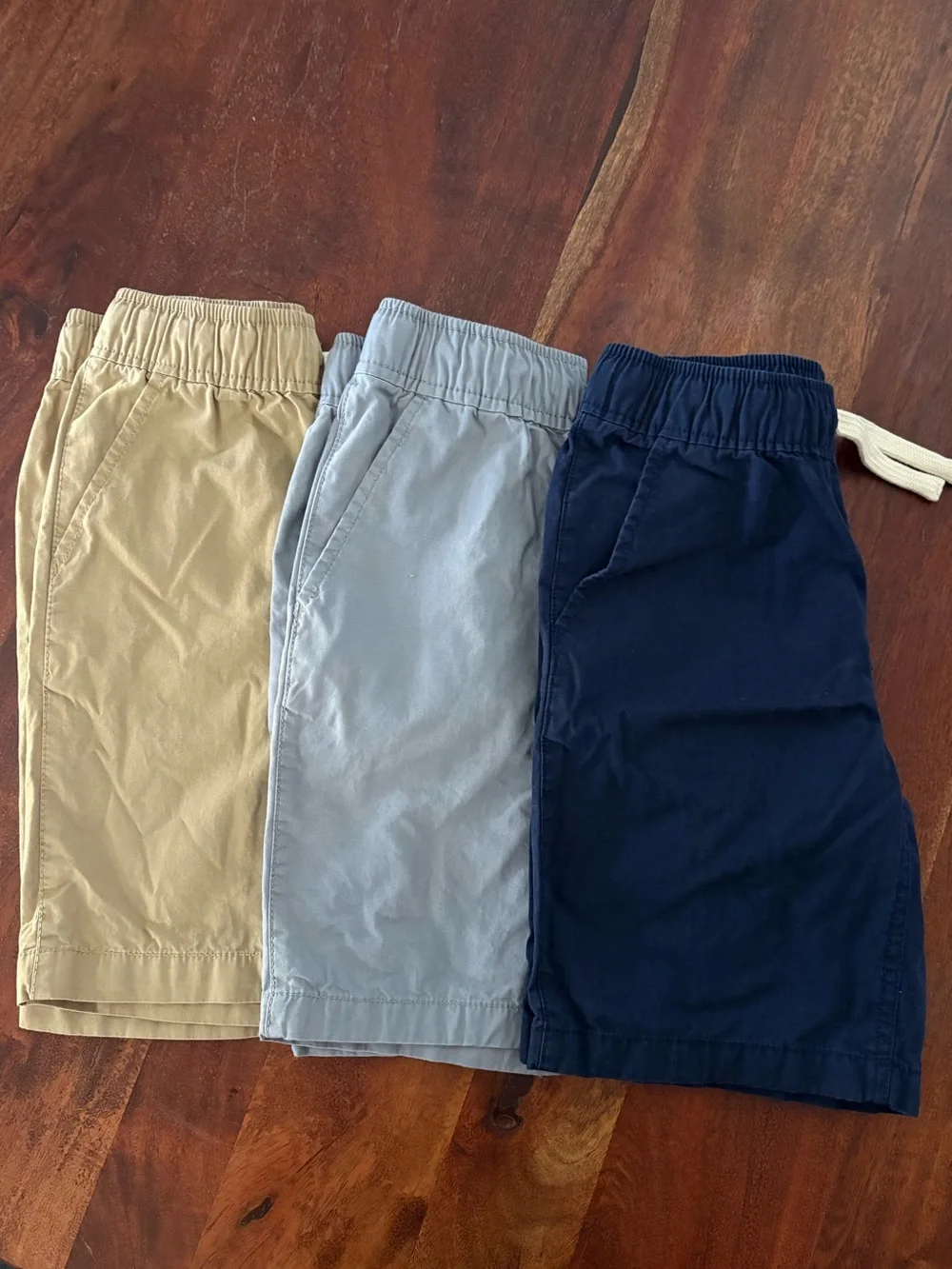 Children’s Place Elastic Waist Chino Shorts - Tan, Light gray, Navy Size 8